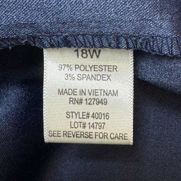 Emma Michelle Women's Sleeveless Shift Dress Size 18 W Navy White - Picture 5 of 8